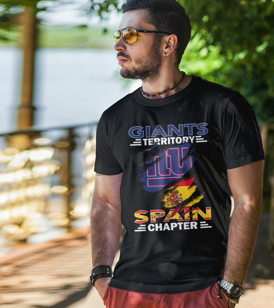 Giants Territory Spain Chapter NY Logo Flag T-Shirt