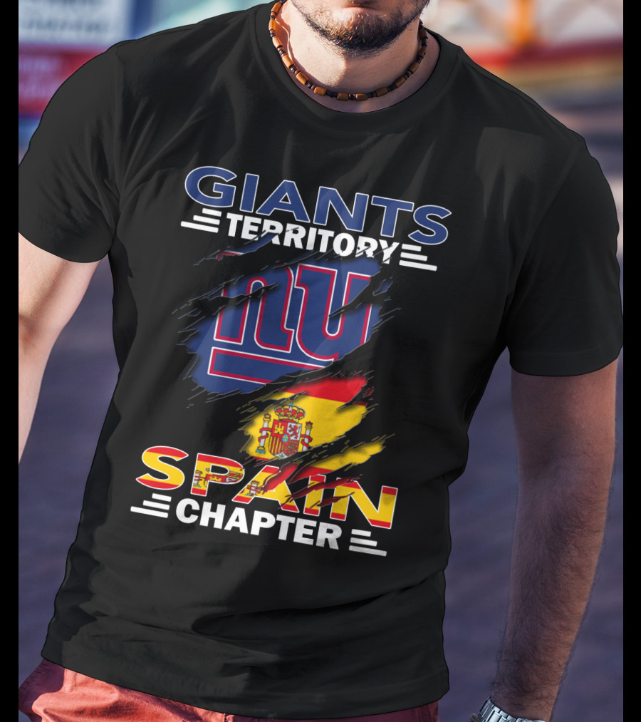 Giants Territory Spain Chapter NY Logo Flag T-Shirt
