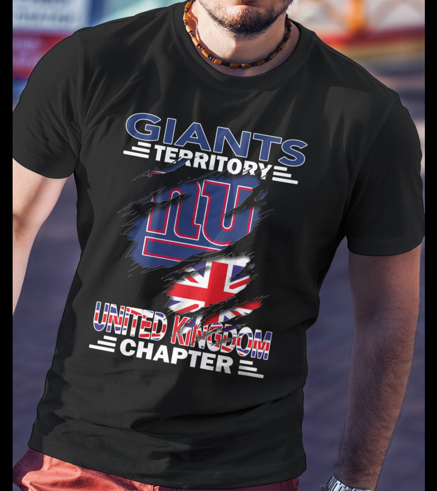 Giants Territory New York United Kingdom Chapter Union Jack T-Shirt