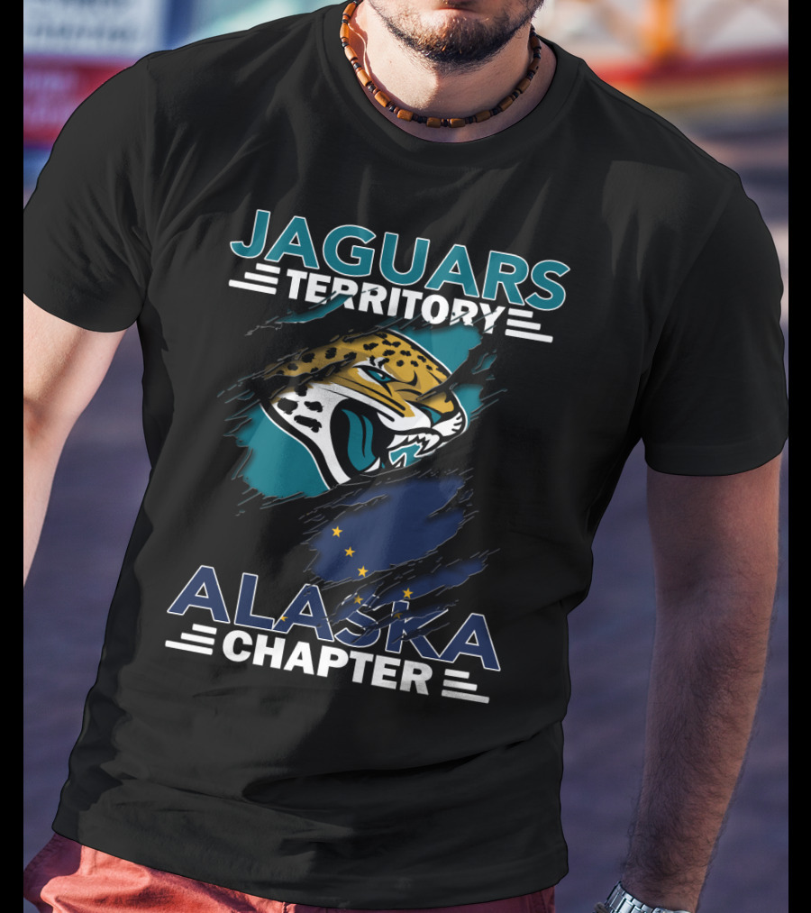 Jaguars Territory Alaska Chapter Big Cat With Claws And Stars T-Shirt