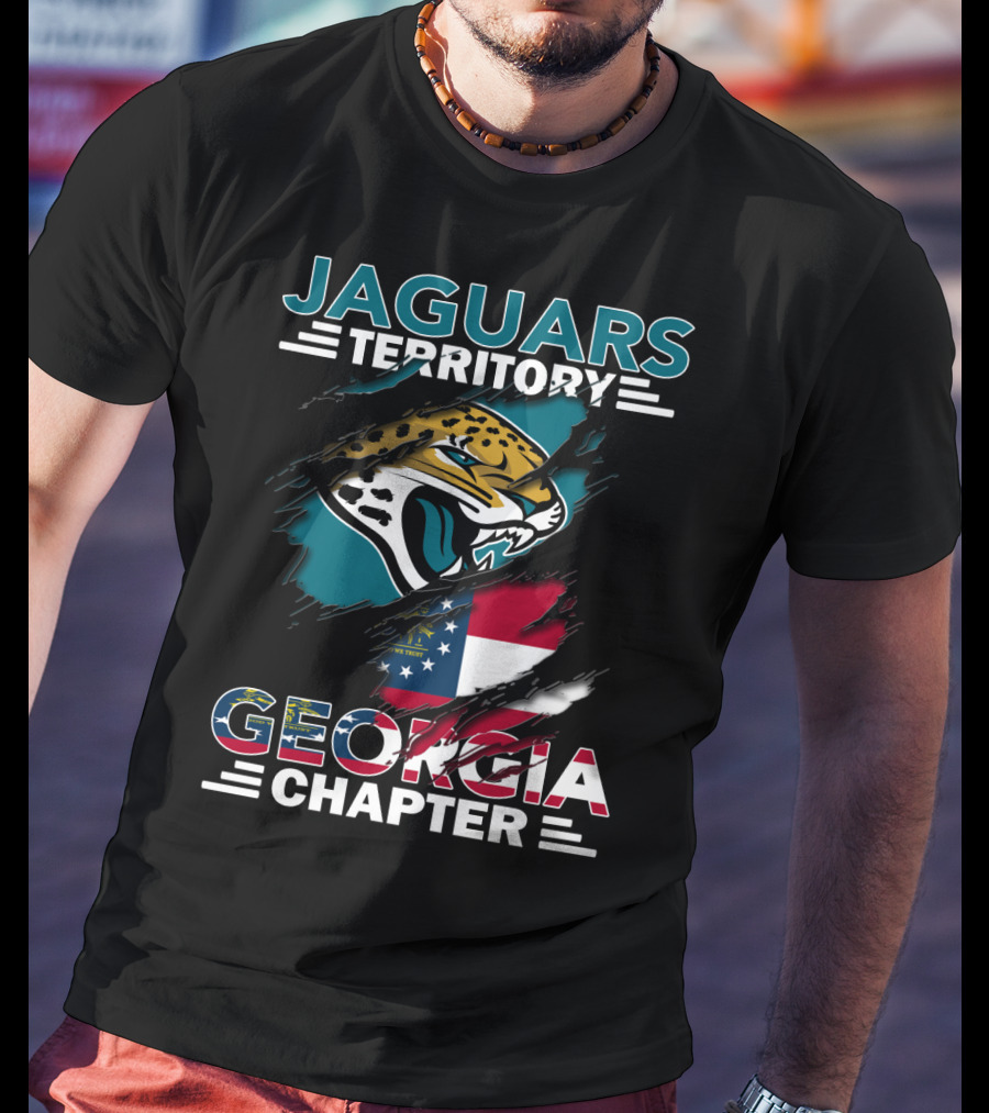 Jaguars Territory Georgia Chapter USA Flag Jaguar Head T-Shirt
