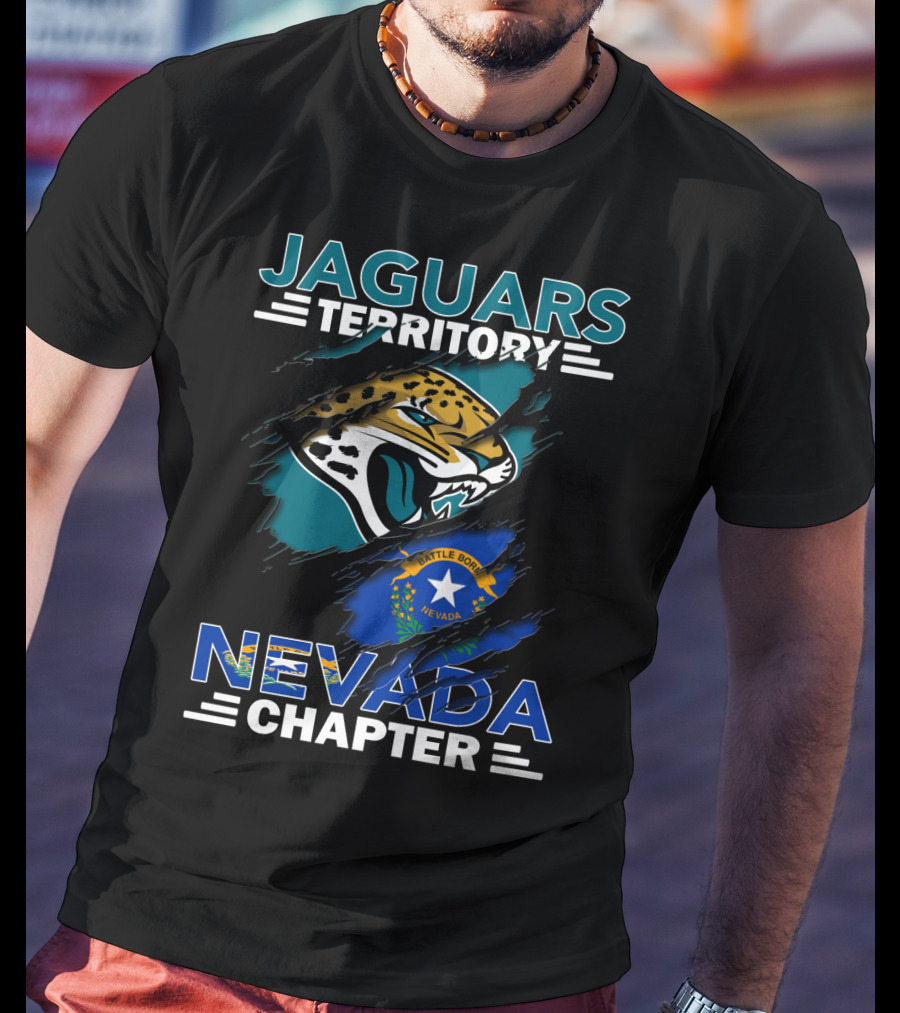 Jaguars Territory Nevada Chapter Battle Born Flag Emblem T-Shirt