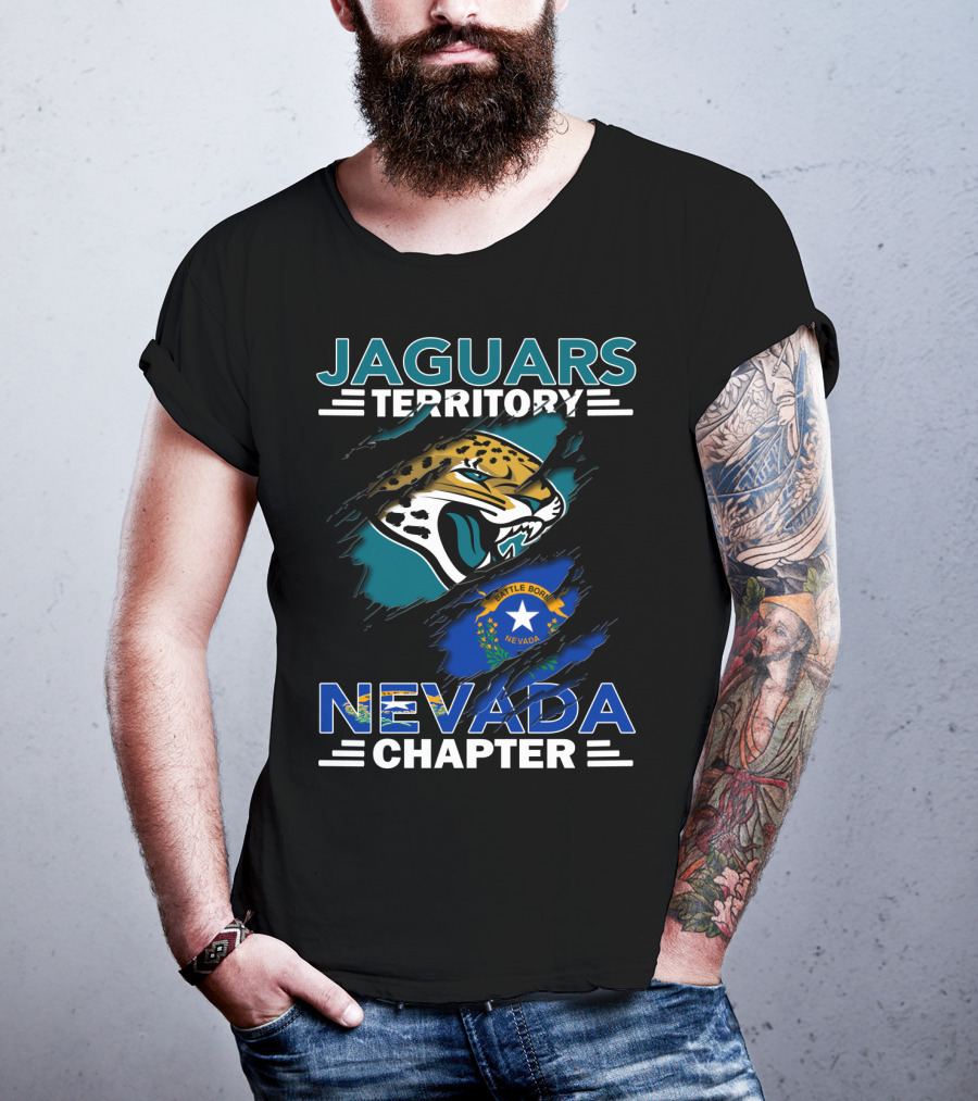 Jaguars Territory Nevada Chapter Battle Born Flag Emblem T-Shirt