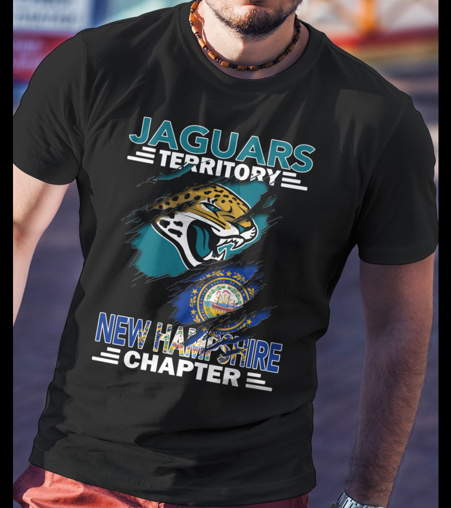 Jaguars Territory New Hampshire Chapter Logo Ripped T-Shirt