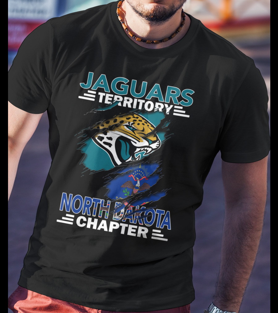Jaguars Territory North Dakota Chapter Jaguars Logo And Flag T-Shirt