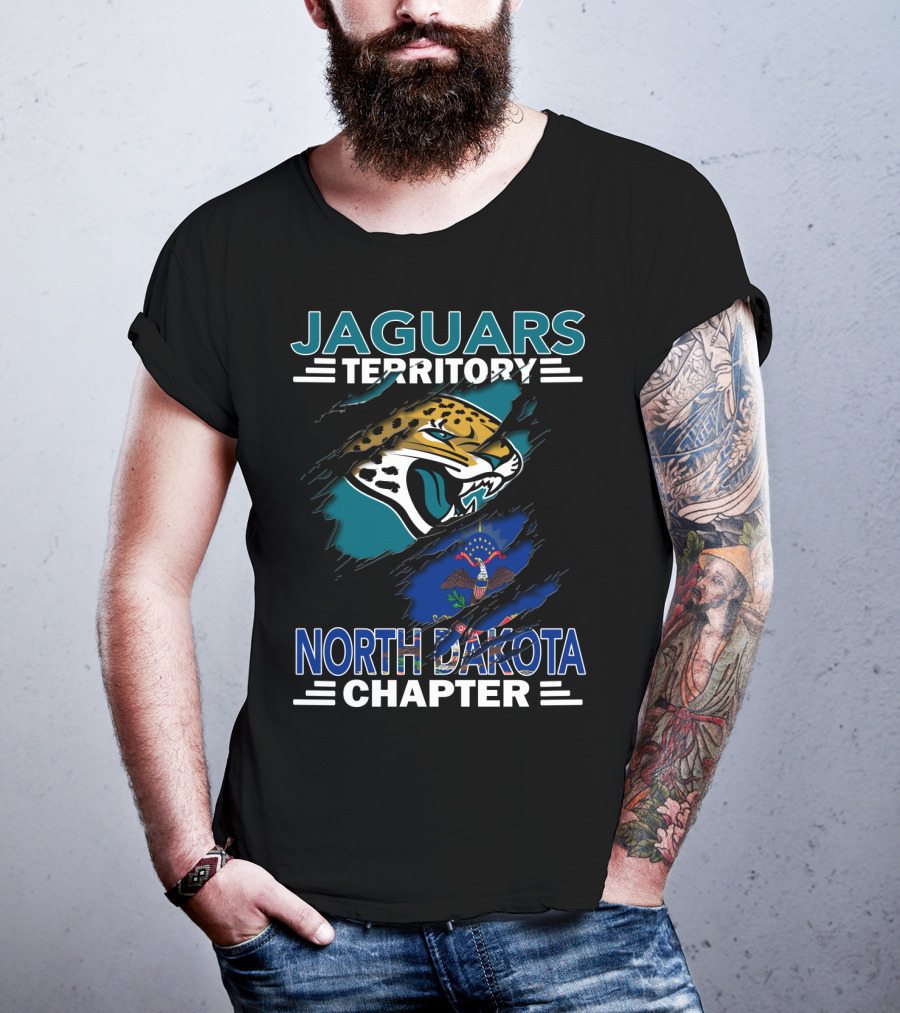Jaguars Territory North Dakota Chapter Jaguars Logo And Flag T-Shirt
