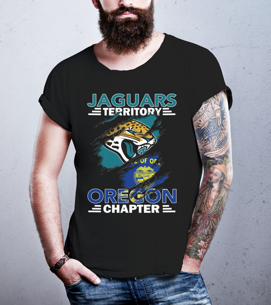 Jaguars Territory Oregon Chapter Official Seal And Fierce Mascot Integration T-Shirt