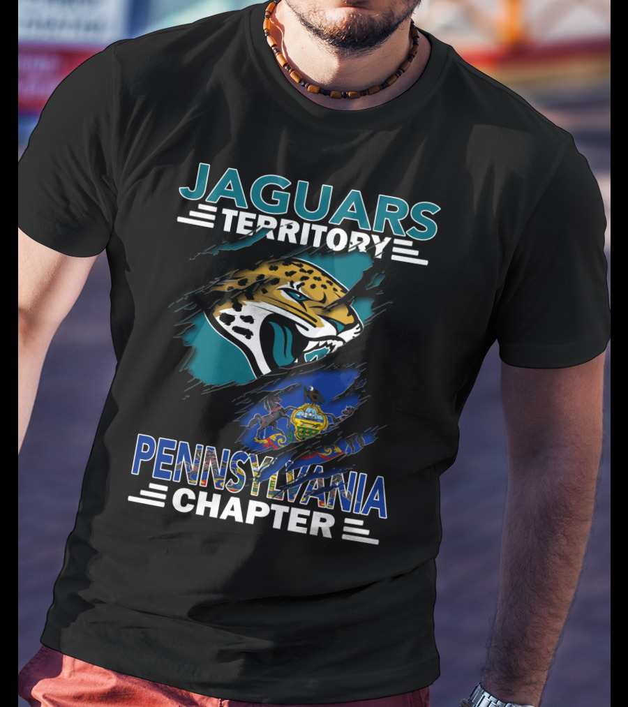 Jaguars Territory Pennsylvania Chapter Jaguars Logo State Flag T-Shirt