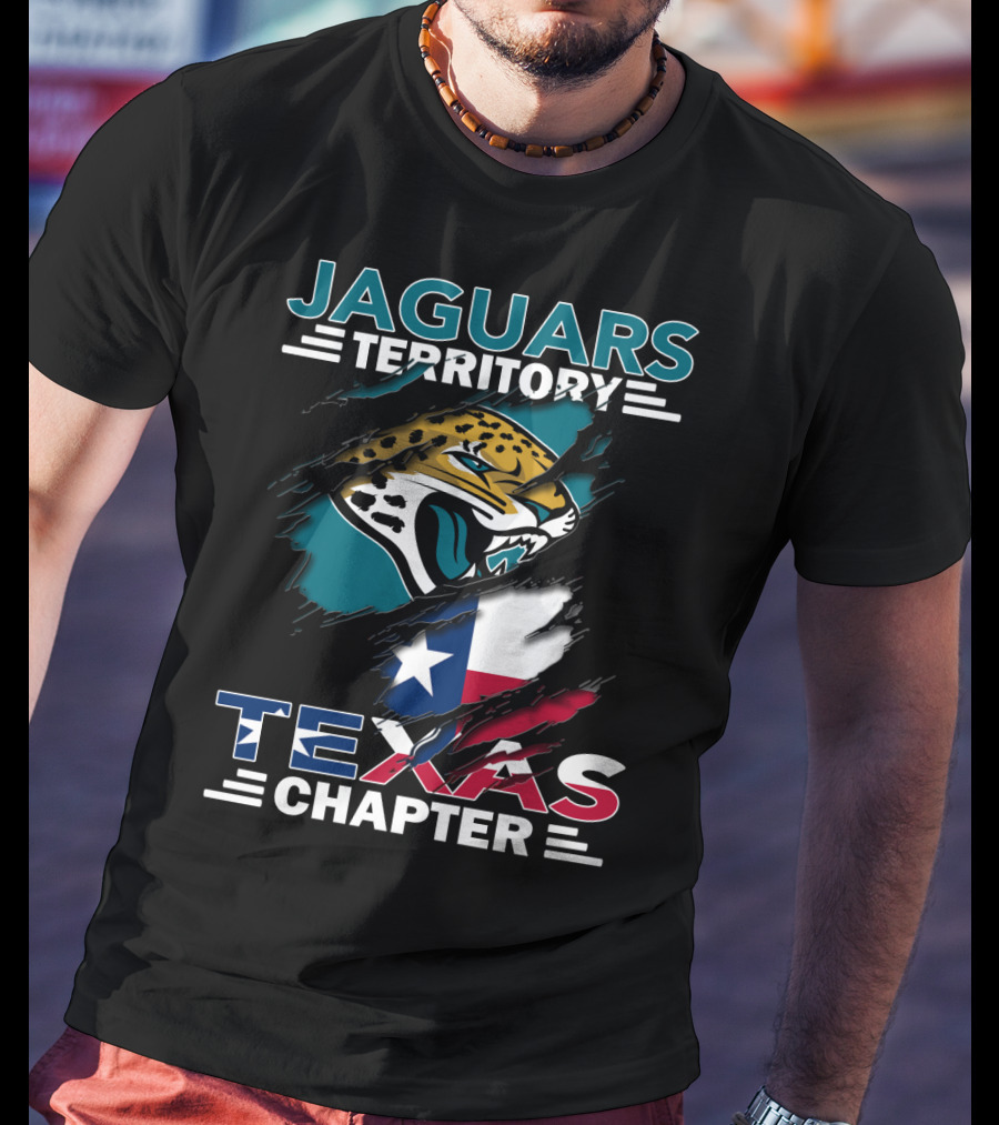 Jaguars Territory Texas Chapter With Texas Flag And Jaguar T-Shirt