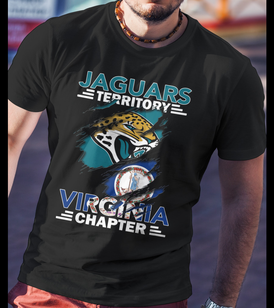 Jaguars Territory Virginia Chapter Logo With State Flag Elements T-Shirt