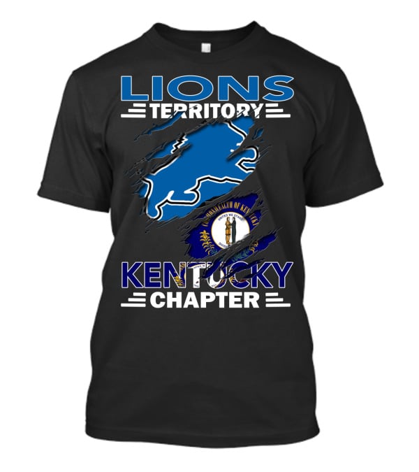 Lions Territory Kentucky Chapter Blue And State Flag T-Shirt