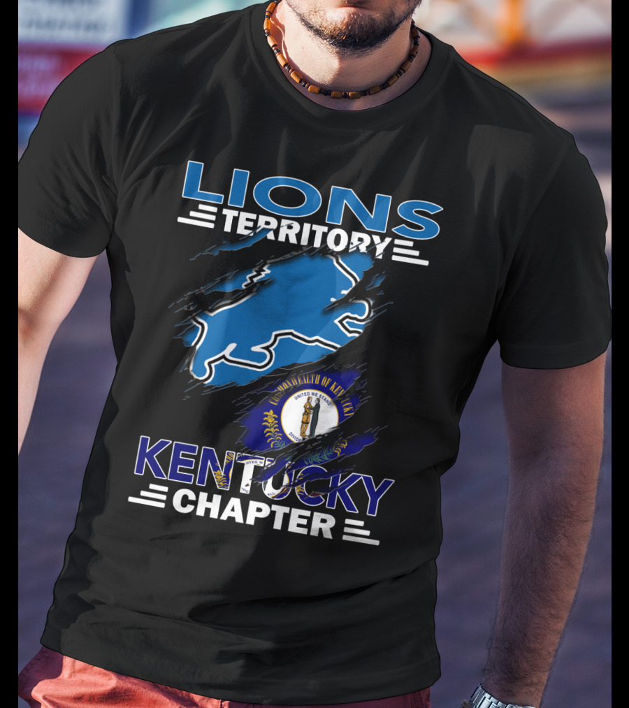 Lions Territory Kentucky Chapter Blue And State Flag T-Shirt
