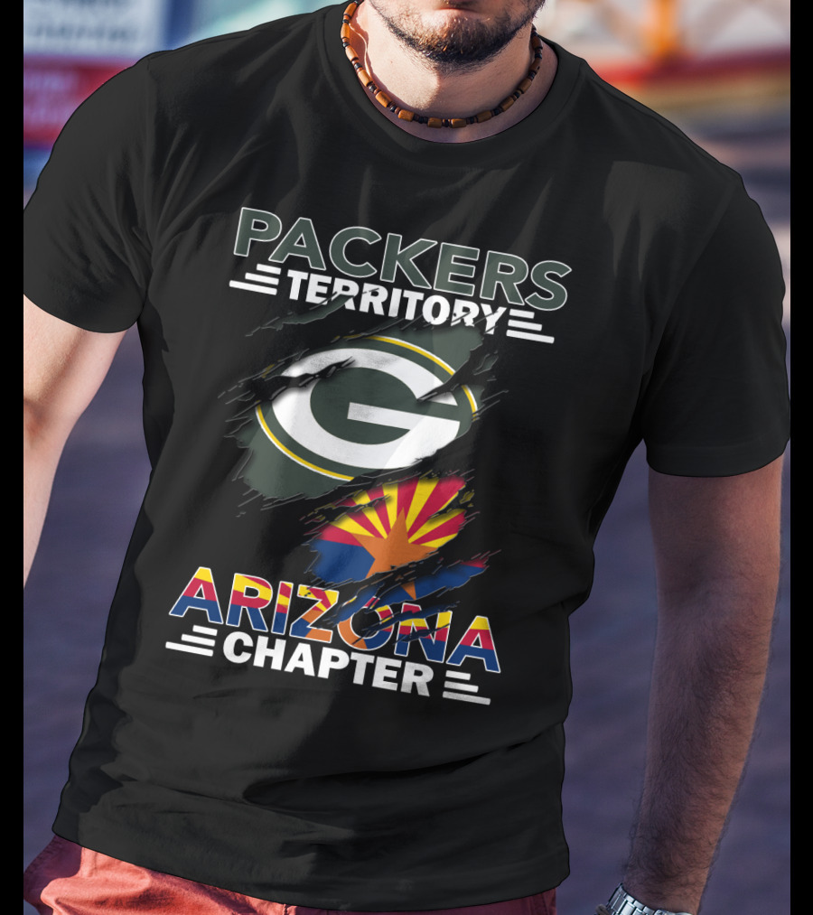 Packers Territory Arizona Chapter Green Bay Packers Logo Arizona Flag T-Shirt