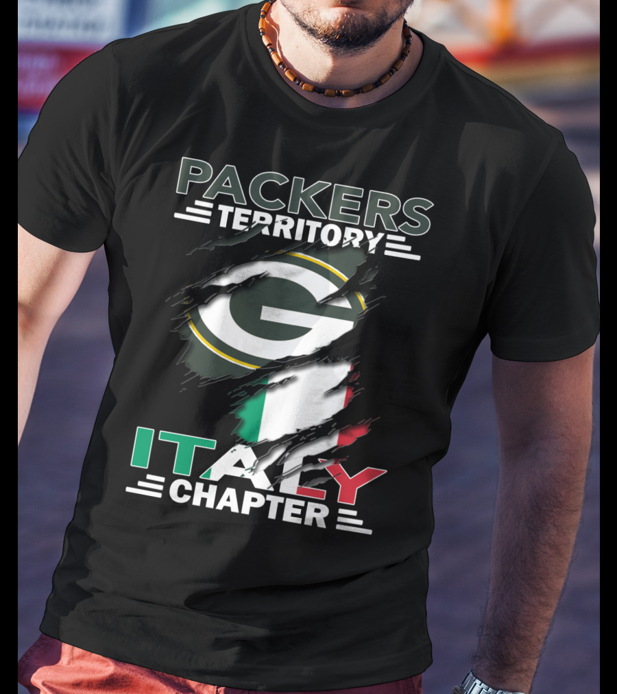 Packers Territory Italy Chapter Green Bay Packers Italian Fan Club T-Shirt