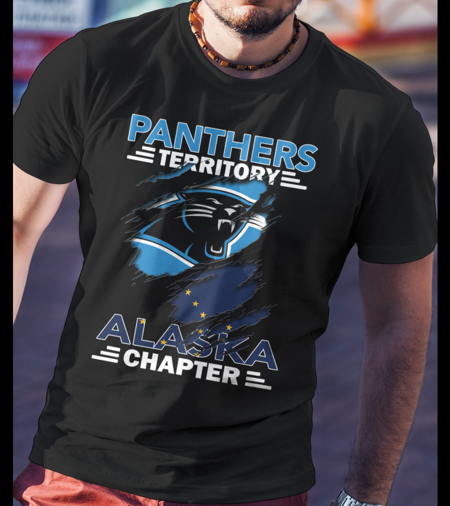 Panthers Territory Alaska Chapter Carolina Logo With Alaska Flag Elements T-Shirt