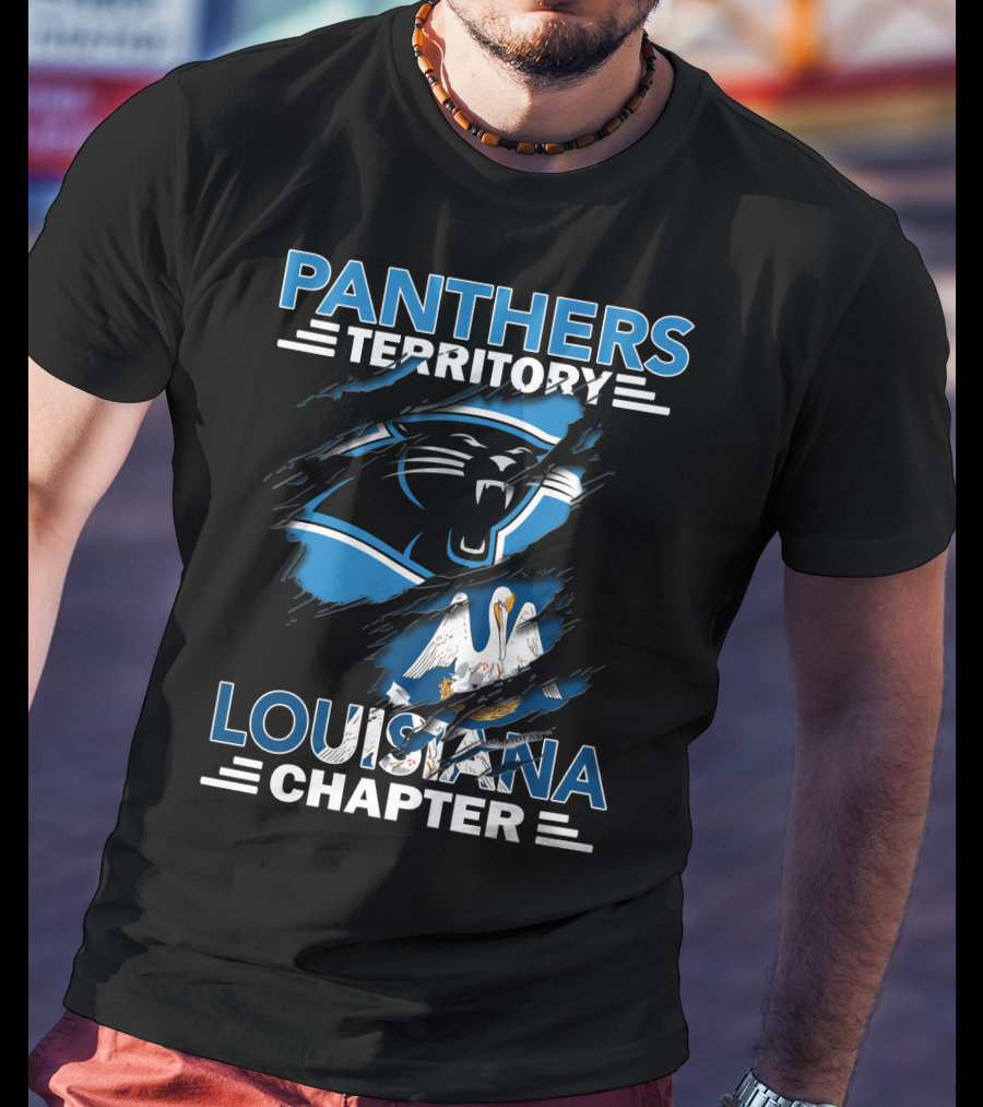 Panthers Territory Louisiana Chapter With Iconic Panther Logo And State T-Shirt