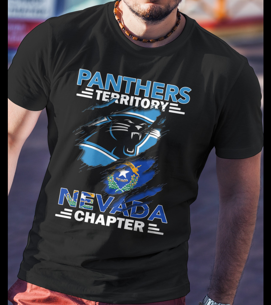 Panthers Territory Nevada Chapter Logo With Nevada State Flag T-Shirt