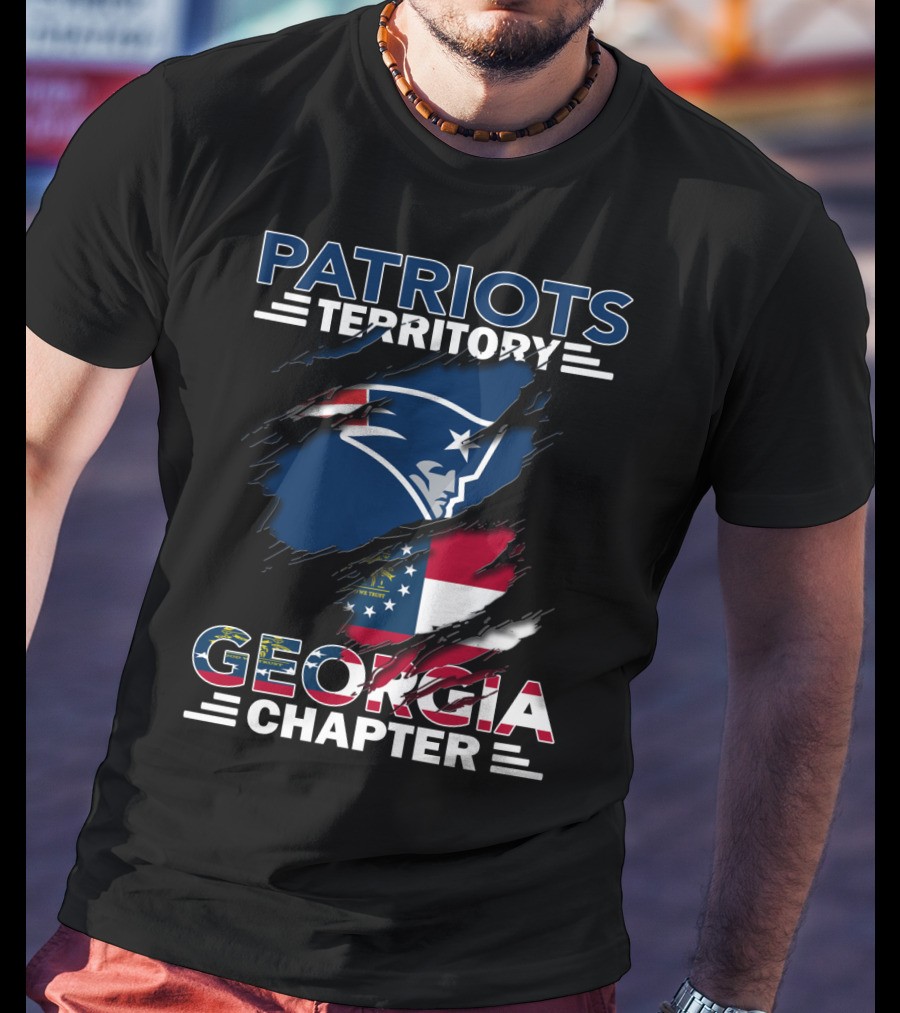 Patriots Territory Georgia Chapter New England Flag Fusion T-Shirt