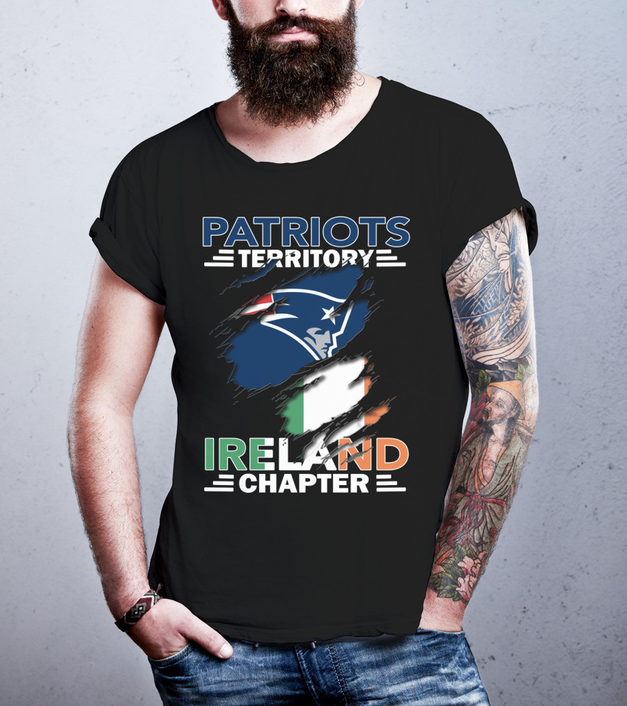 Patriots Territory Ireland Chapter New England Flag T-Shirt