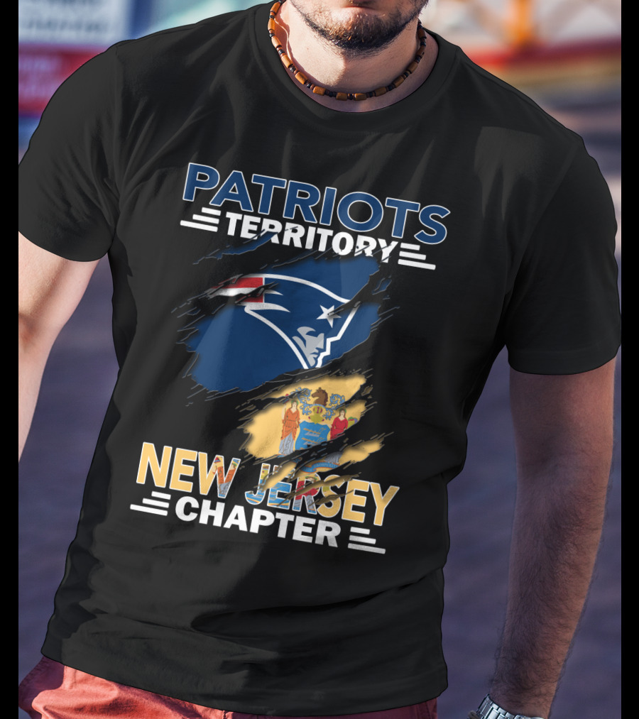 Patriots Territory New Jersey Chapter NFL Team Local Supporters T-Shirt