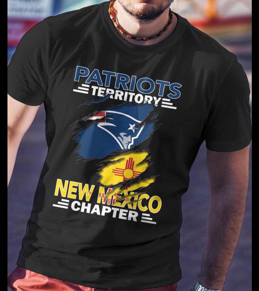Patriots Territory New Mexico Chapter Patriots Head Logo And New Mexico Flag T-Shirt