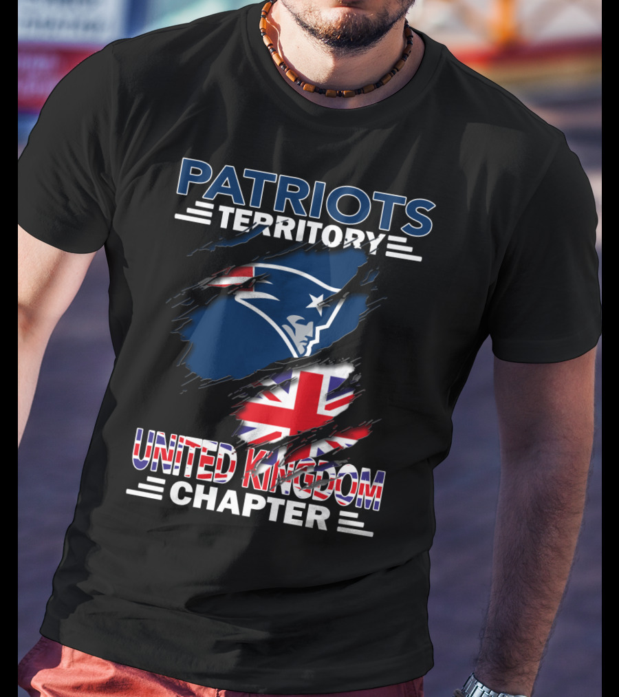 Patriots Territory United Kingdom Chapter Patriots Logo Union Jack T-Shirt