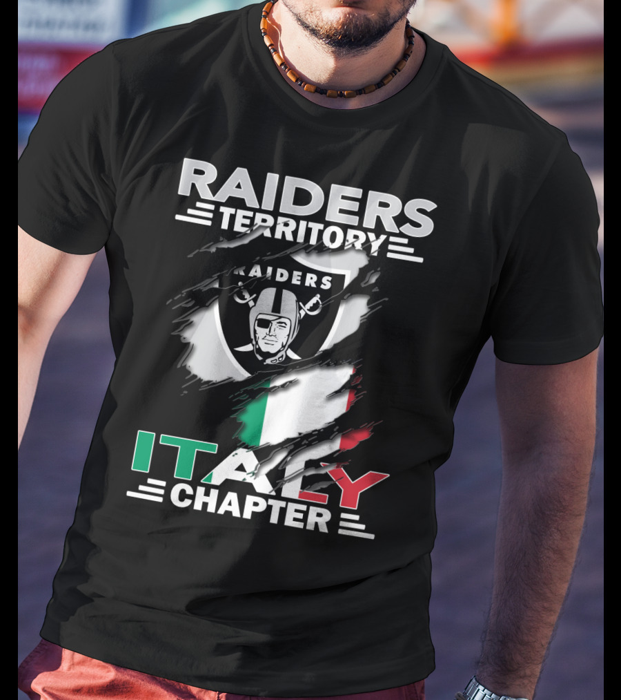 Raiders Territory Italy Chapter Flag Emblem T-Shirt