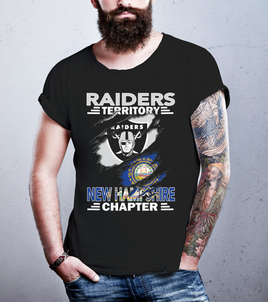 Raiders Territory New Hampshire Chapter Flag Emblem T-Shirt