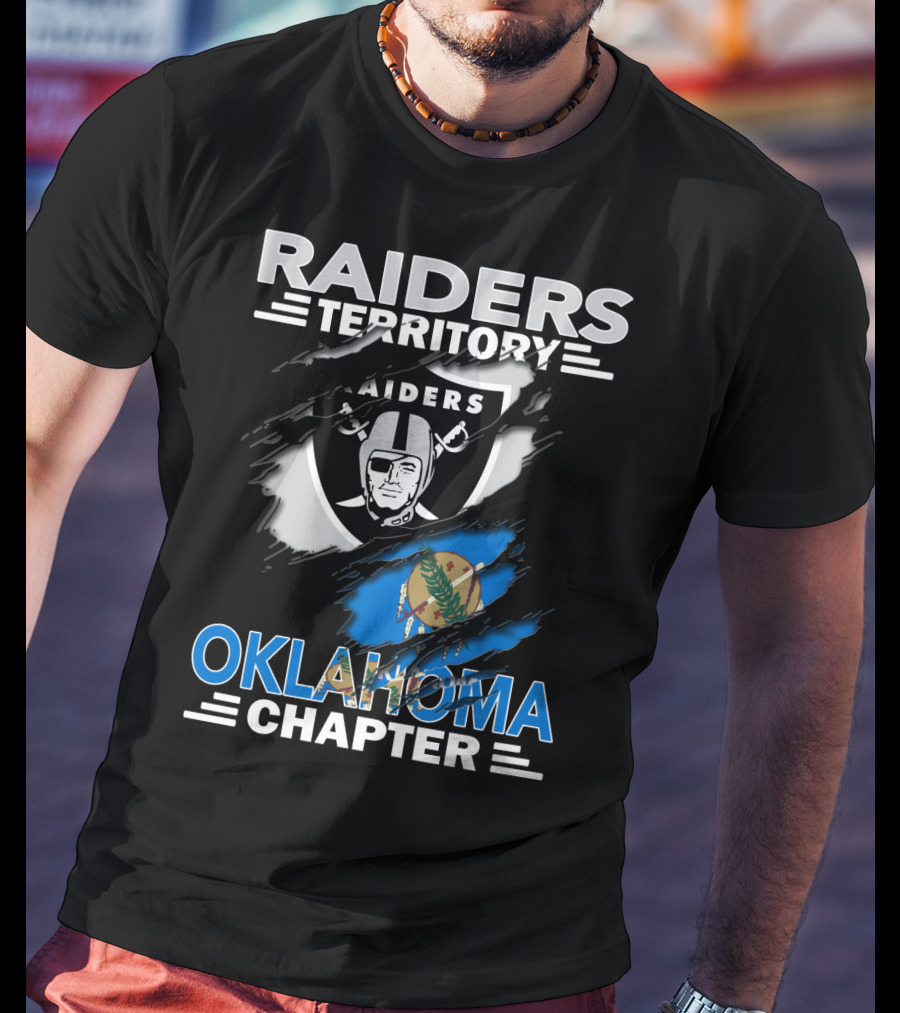 Raiders Territory Oklahoma Chapter Raiders Logo Oklahoma Flag T-Shirt
