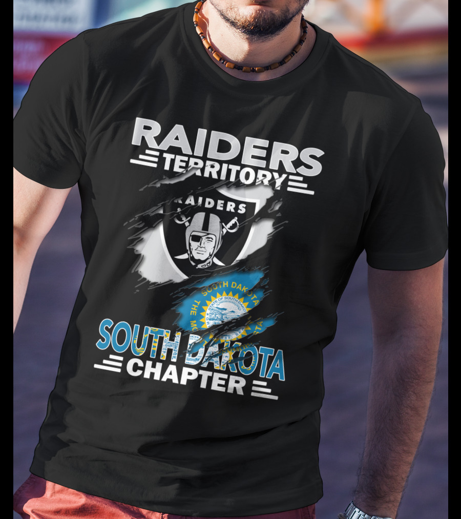 Raiders Territory South Dakota Chapter With Team Logo And State Seal T-Shirt