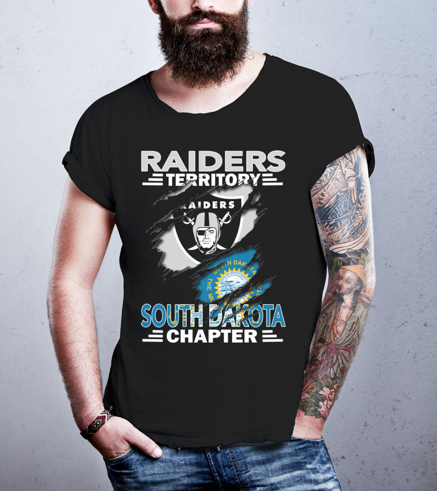 Raiders Territory South Dakota Chapter With Team Logo And State Seal T-Shirt