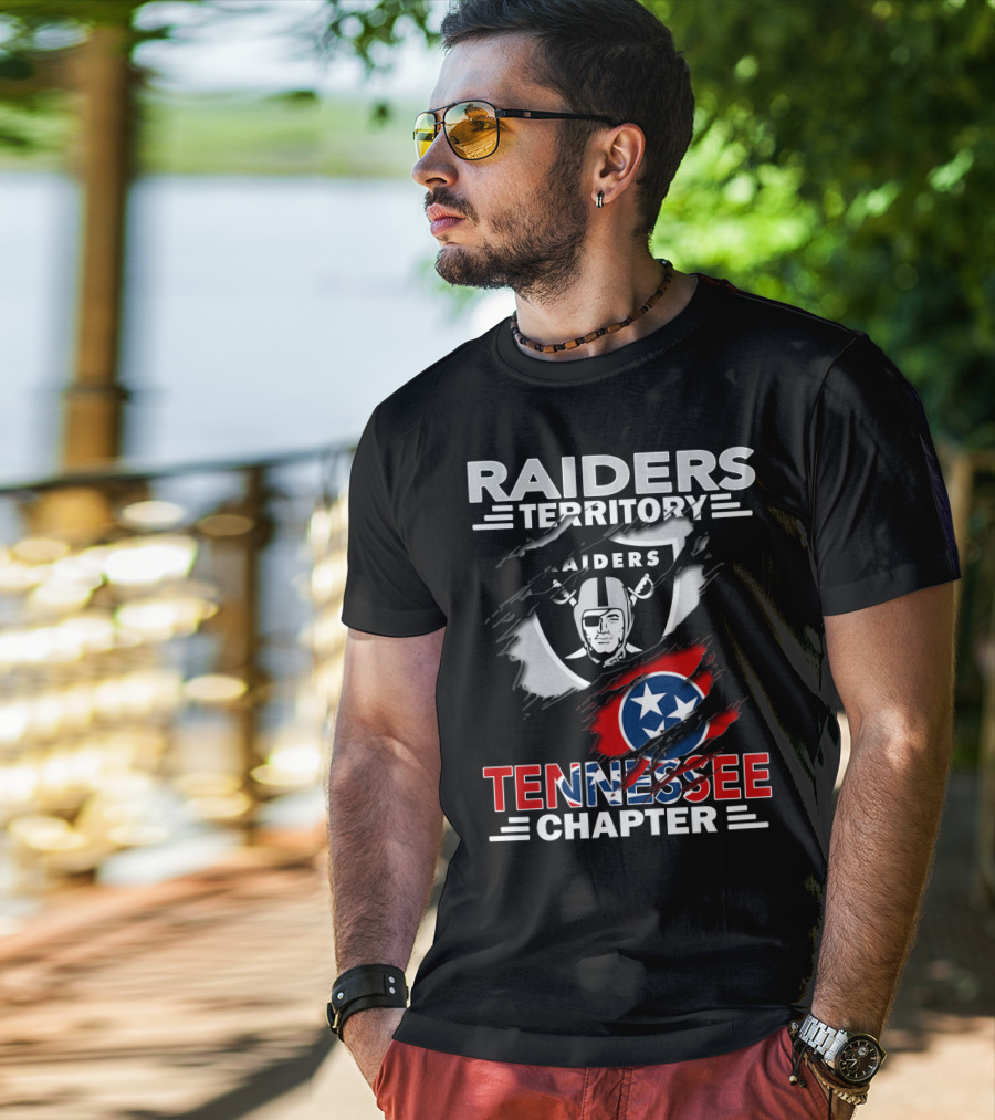 Raiders Territory Tennessee Chapter American Football Fan Emblem T-Shirt
