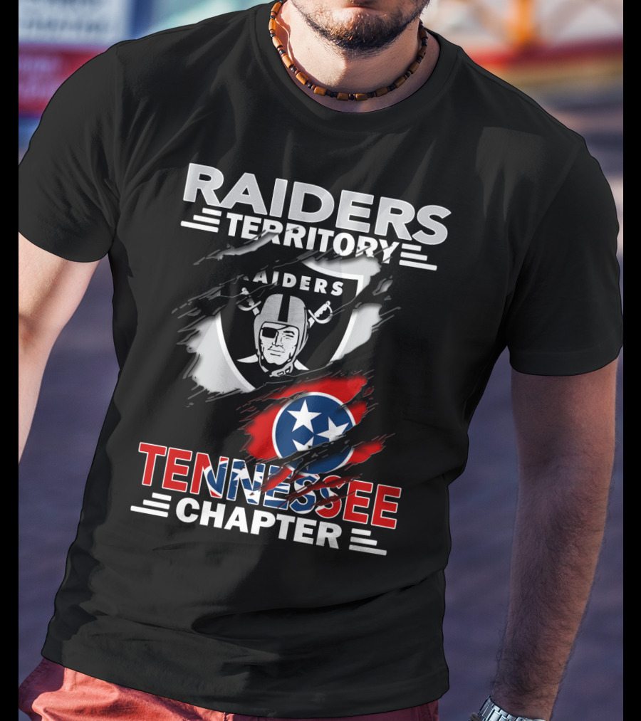 Raiders Territory Tennessee Chapter American Football Fan Emblem T-Shirt