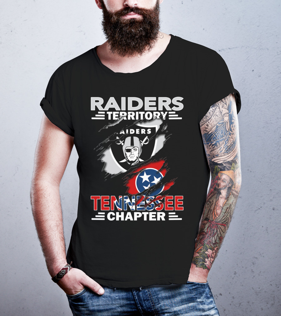 Raiders Territory Tennessee Chapter American Football Fan Emblem T-Shirt