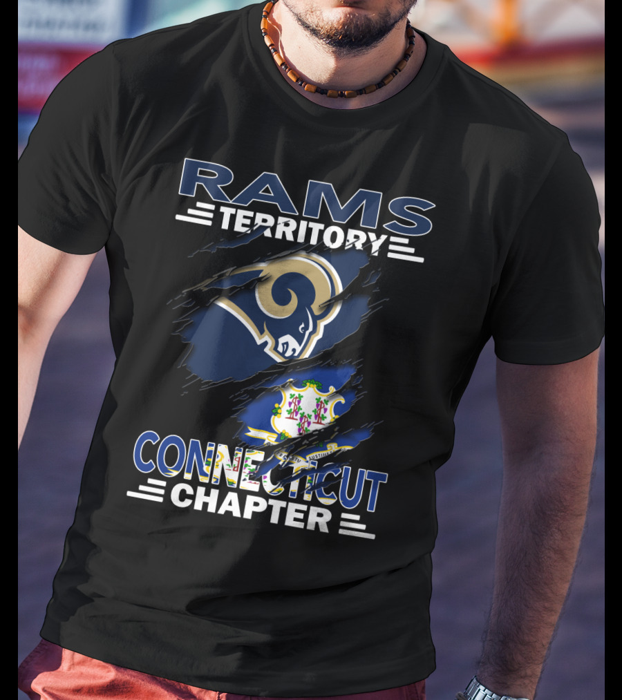 Rams Territory Connecticut Chapter NFL Team Fan Emblem T-Shirt