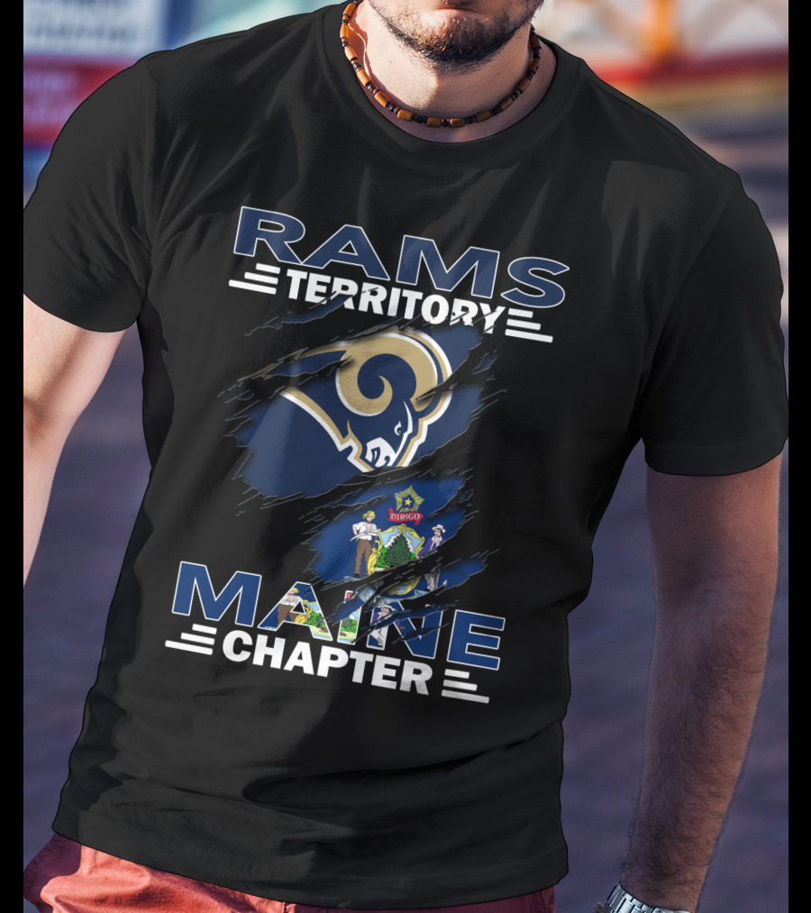 Rams Territory Maine Chapter With State Flag T-Shirt