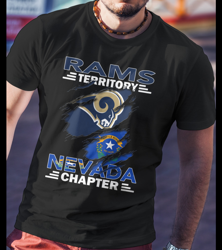 Rams Territory Nevada Chapter Battle Born Flag Integration T-Shirt