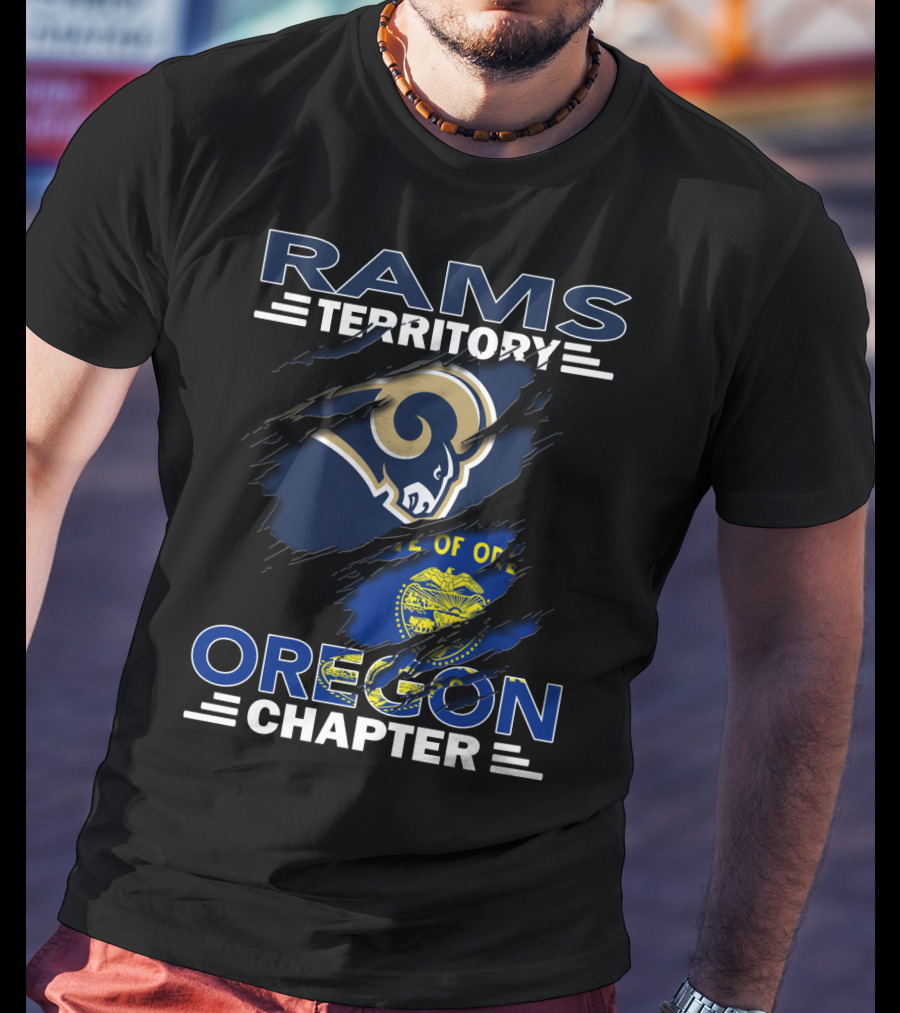 Rams Territory Oregon Chapter State Flag And Team T-Shirt