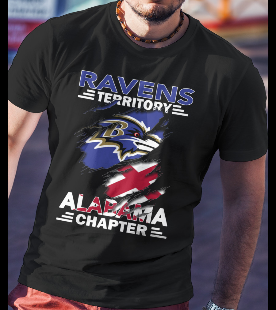 Ravens Territory Alabama Chapter NFL Football Fanbase T-Shirt
