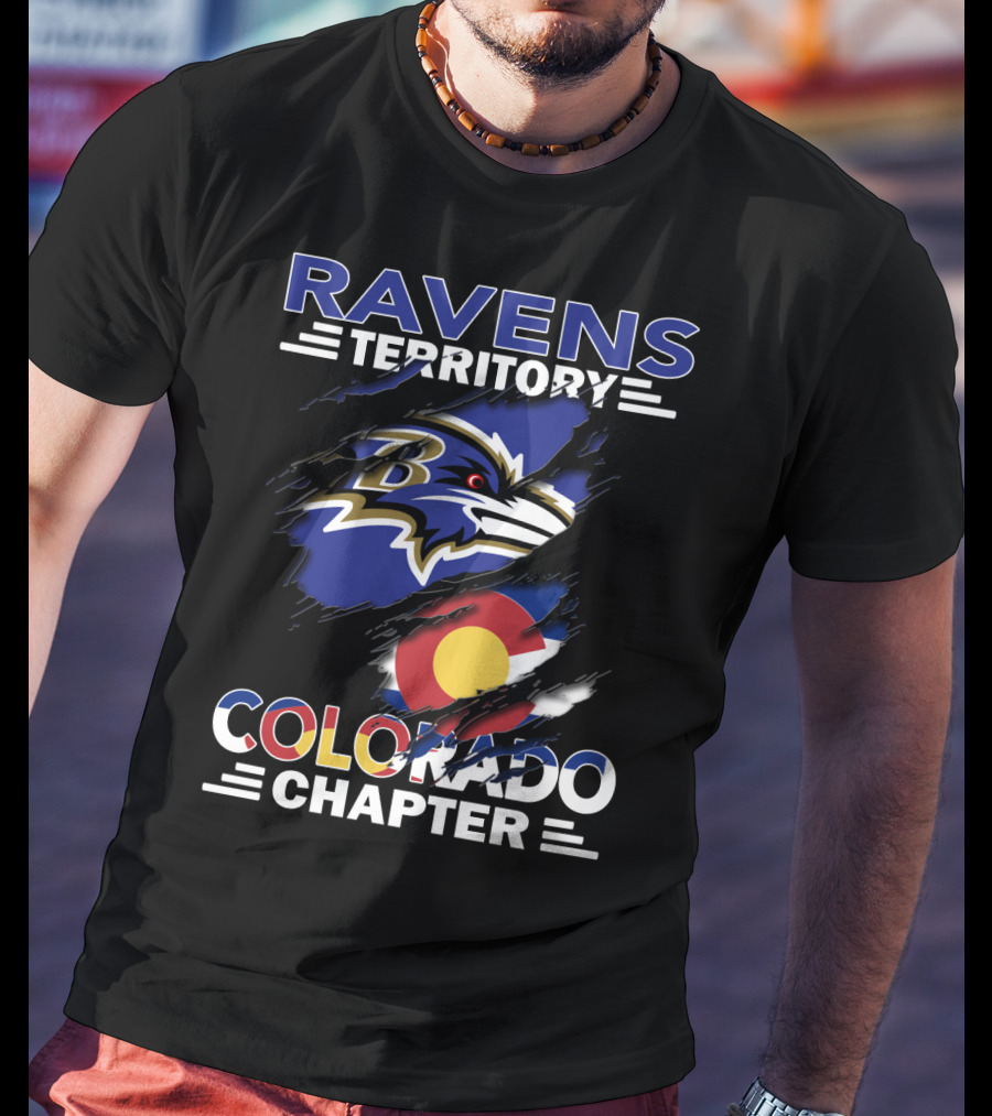 Ravens Territory Baltimore Logo Colorado Chapter T-Shirt