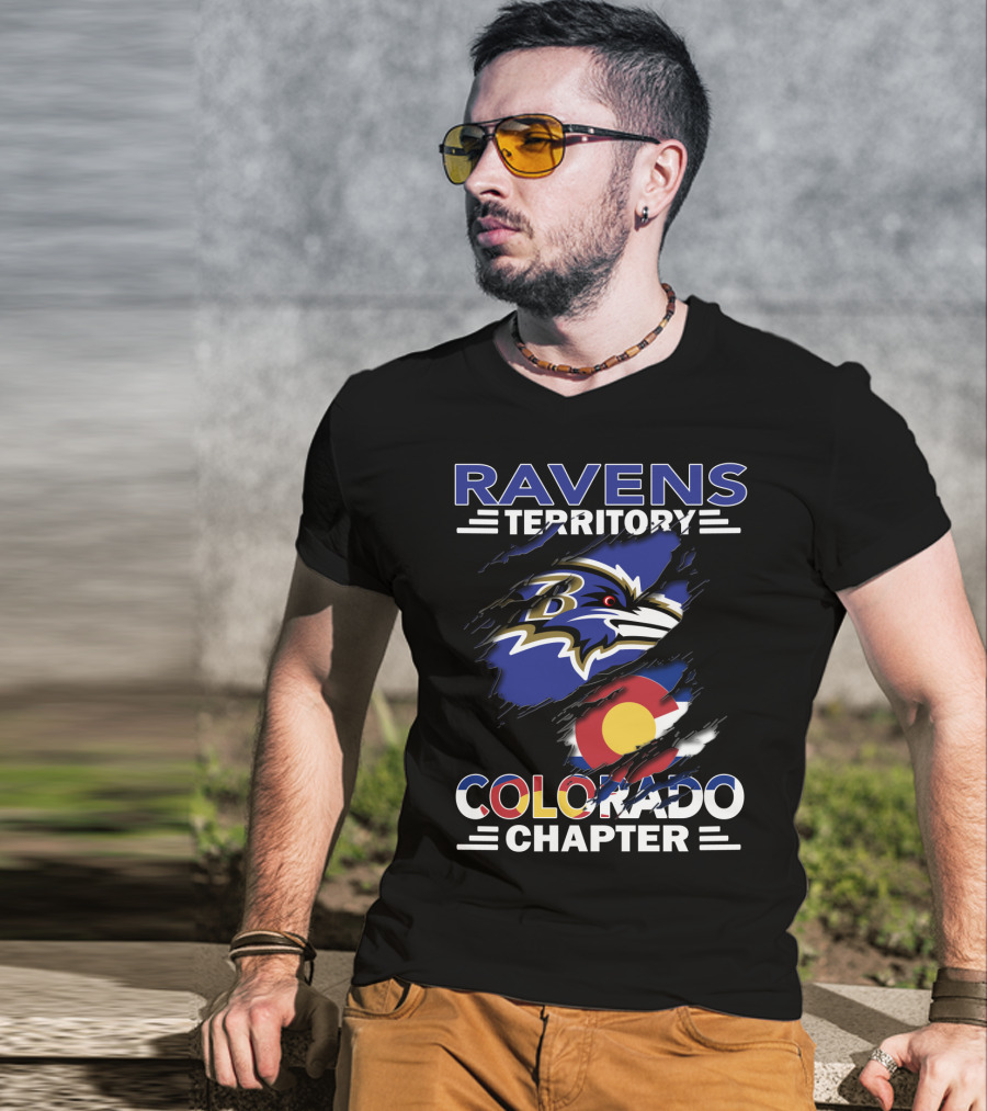 Ravens Territory Baltimore Logo Colorado Chapter T-Shirt
