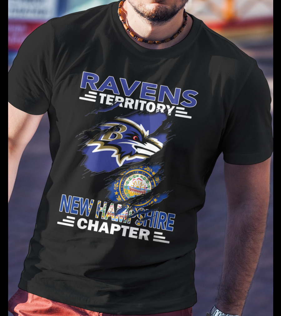 Ravens Territory New Hampshire Chapter Baltimore Ravens Nfl Fan Club T-Shirt