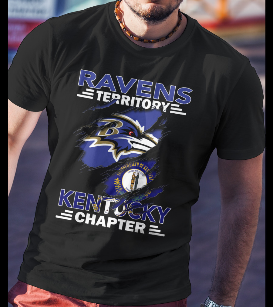 Ravens Territory Kentucky Chapter Baltimore Football Fan Group T-Shirt