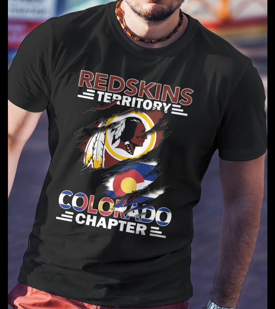 Redskins Territory Colorado Chapter Iconic Team Logo And State Pride T-Shirt