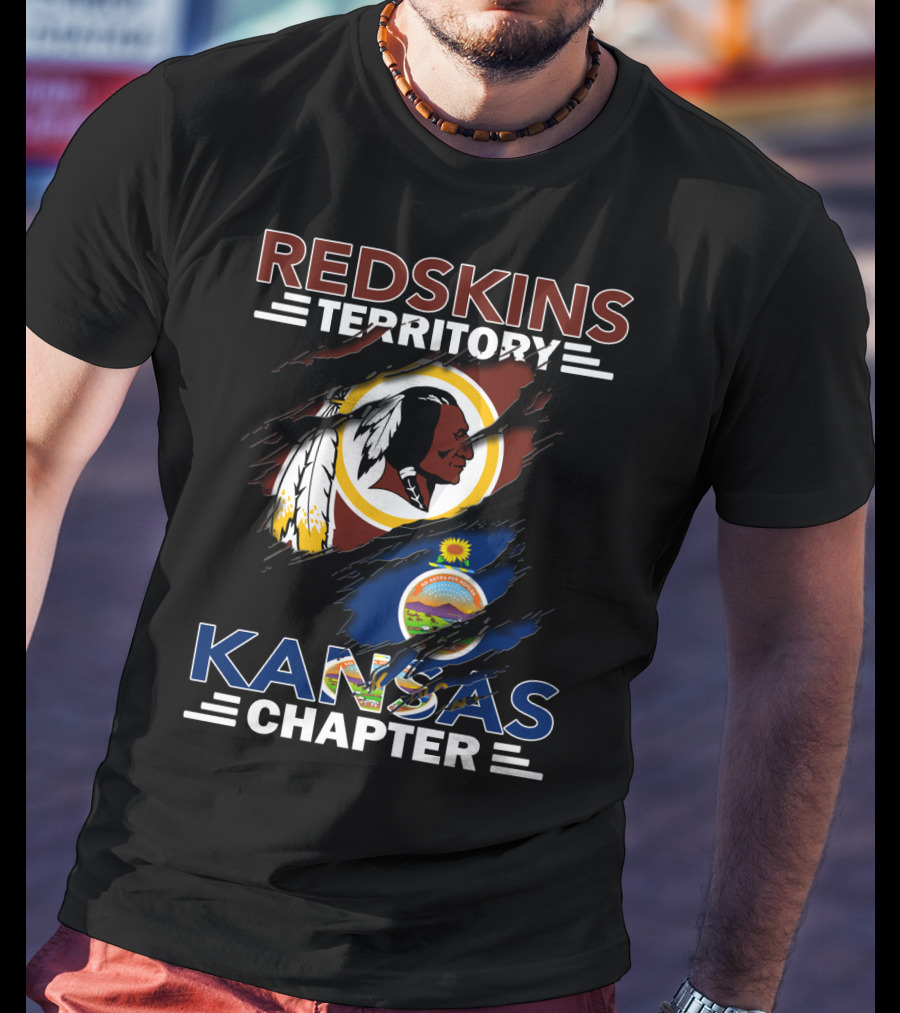 Redskins Territory Kansas Chapter Torn Flag T-Shirt
