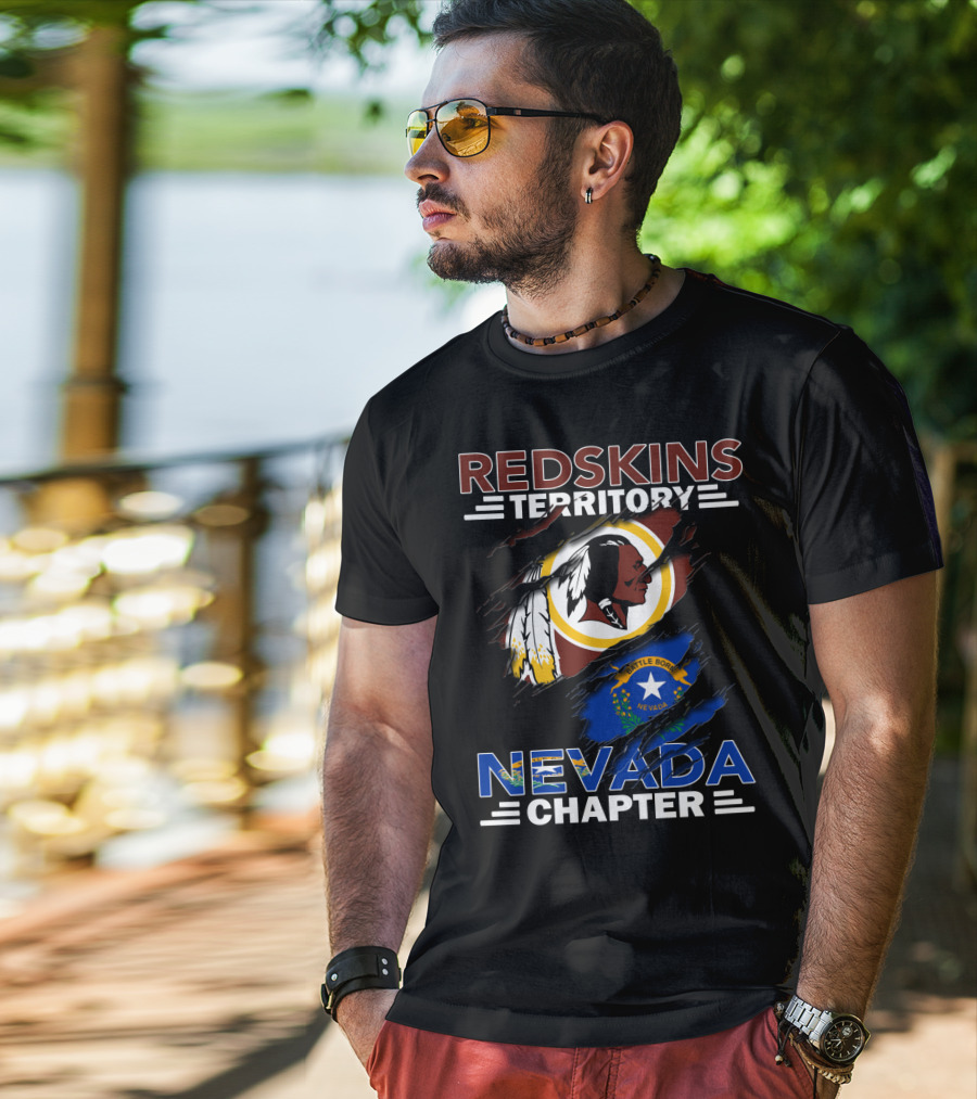 Redskins Territory Nevada Chapter Battle Born Flag T-Shirt