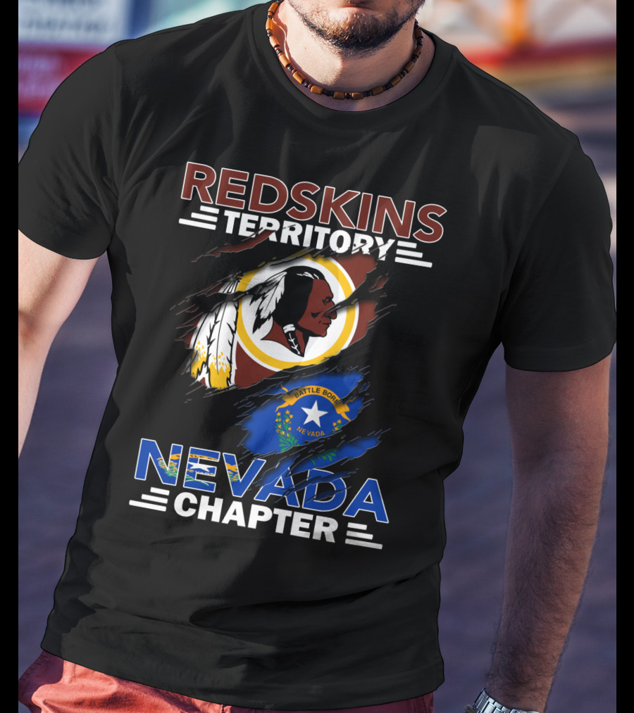 Redskins Territory Nevada Chapter Battle Born Flag T-Shirt