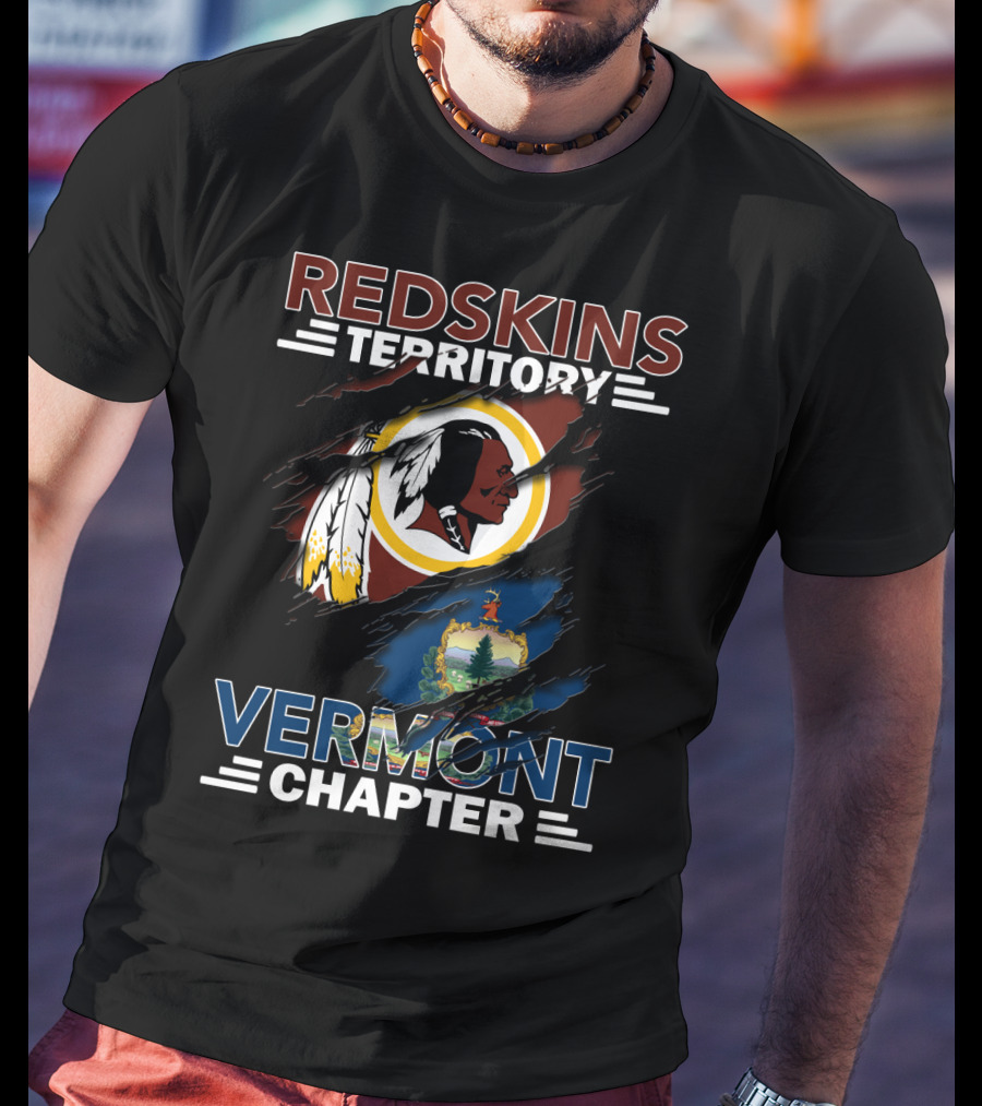 Redskins Territory Vermont Chapter Washington Football Team Logo Elements T-Shirt