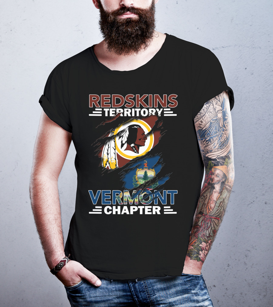 Redskins Territory Vermont Chapter Washington Football Team Logo Elements T-Shirt