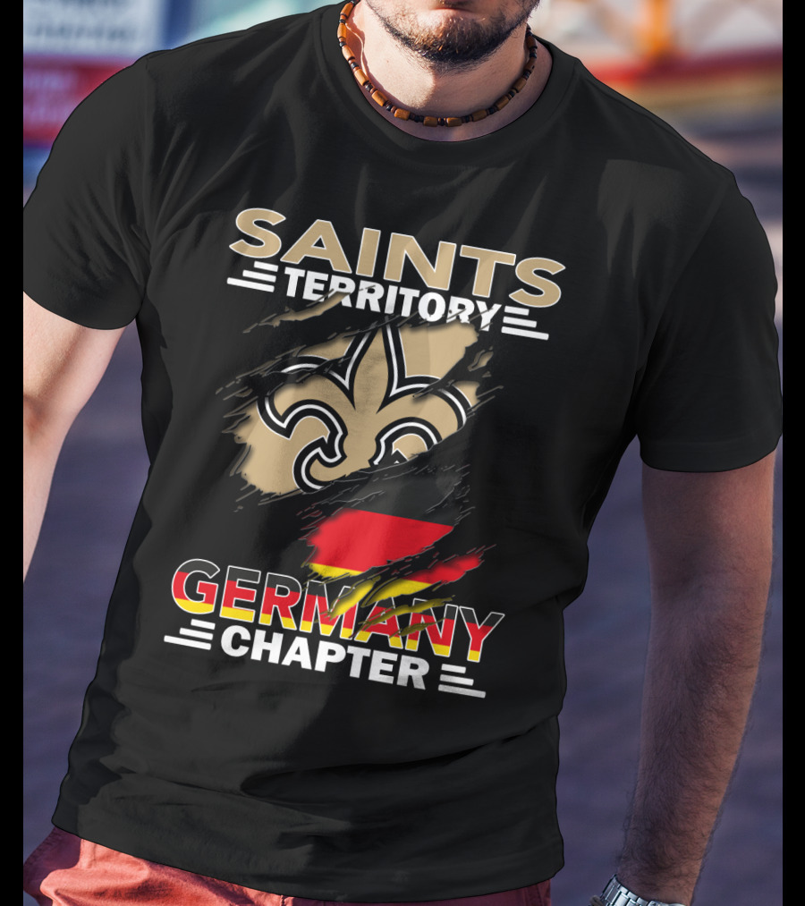Saints Territory Germany Chapter Flag Fleur-DE-Lis T-Shirt